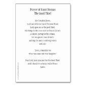 St Dismas, la carte de prière du Bon Voleur (Dos)