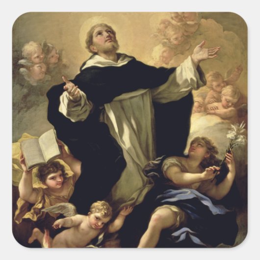 St. Dominic, 1170-1221 Vierkante Sticker (Voorkant)