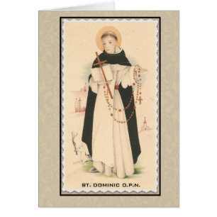 St Dominic avec le prêtre catholique de chapelet