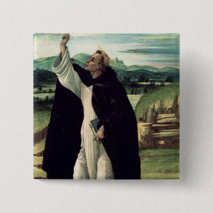 St. Dominic, c.1498-1505 Vierkante Button 5,1 Cm