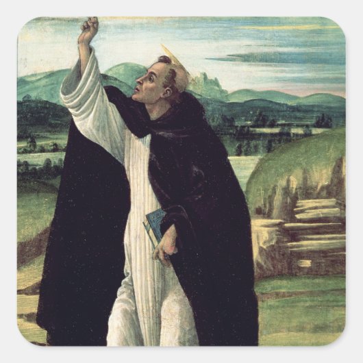 St. Dominic, c.1498-1505 Vierkante Sticker (Voorkant)