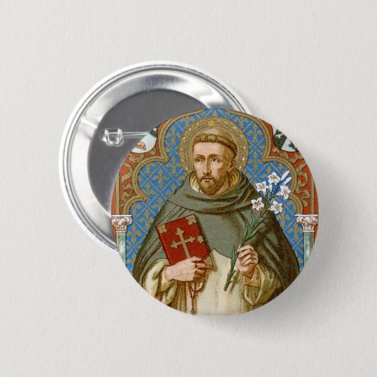 St. Dominic de Guzman (BK 011) Ronde Button 5,7 Cm (Voorkant /achterkant)