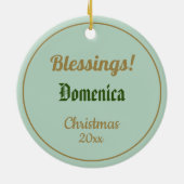 St. Dominic de Guzman (BK 07) Keramisch Ornament (Achterkant)