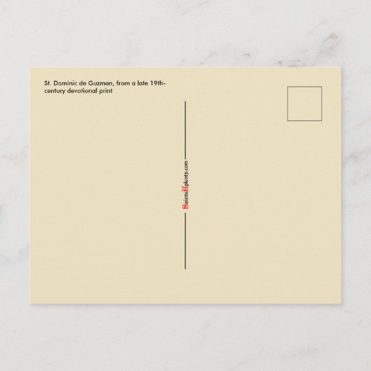 St. Dominic de Guzman (PM 02) Briefkaart 2 (Achterkant)