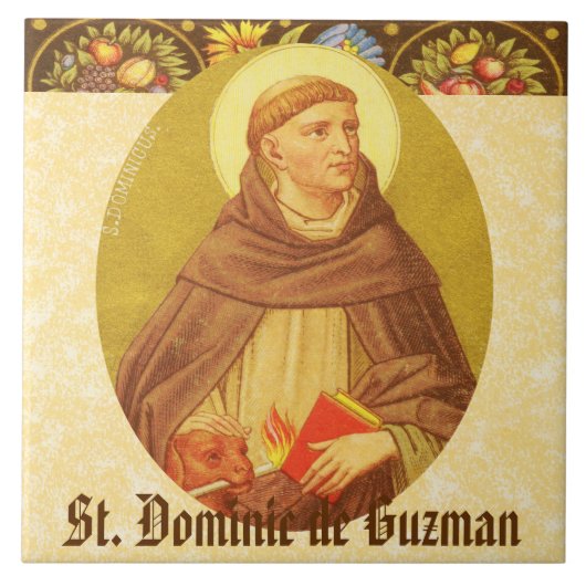St. Dominic de Guzman (PM 02) Tegeltje (Voorkant)