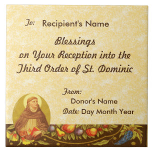 St. Dominic de Guzman (PM 02) Tegeltje