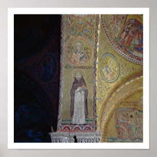 St. Dominic en St. Nicholas, mozaïek in het atrium Poster
