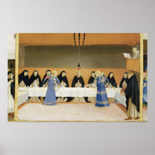 St. Dominic en zijn bedrijven Fed door Angels Poster