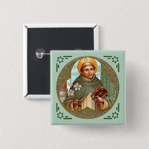 St. Dominicus de Guzman (BK 07) Vierkante Button 5,1 Cm