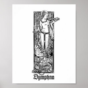 St. Dymfna van Gheel 8 x 10 inch afdrukken Poster