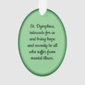 St. Dymphna Anxiété Dépression Maladie mentale (dos)