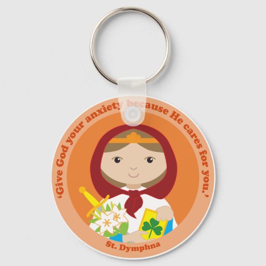 St. Dymphna Sleutelhanger (Voorkant)
