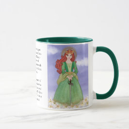 St. Dymphna Waterverf Prayer Tea Coffee Mok