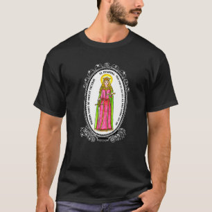 St Dymphna Zuiverheid Lelie Patroonheilige Geestel T-shirt