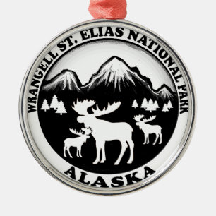 St. Elias Nat Park Alaska van Wrangell de cirkel Metalen Ornament