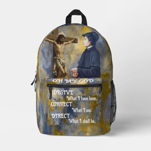 St Elizabeth Ann Seton Catholic Saint Bedrukte Rugzak (Voorkant)