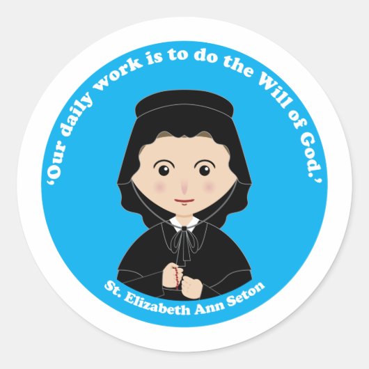 St. Elizabeth Ann Seton Ronde Sticker (Voorkant)