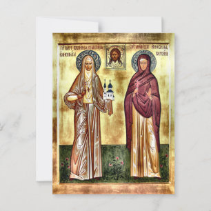 St. Elizabeth, het nieuwe martelaar-orthodoxe icoo Briefkaart