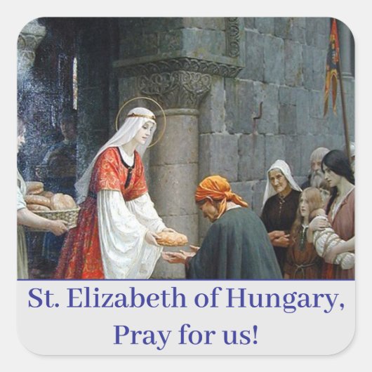 St. Elizabeth of Hungary Klassieke ronde Sticker (Voorkant)