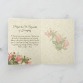 St. Elizabeth van het Hongaarse katholieke gebed Kaart (Binnen)