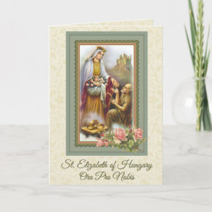 St. Elizabeth van het Hongaarse katholieke gebed Kaart