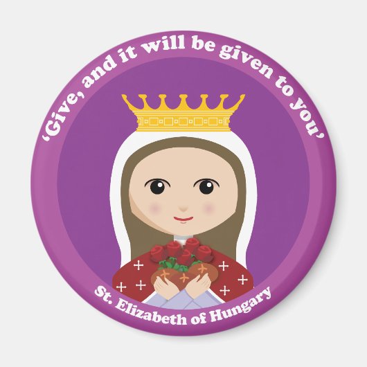 St. Elizabeth van Hongarije Magneet (Voorkant)