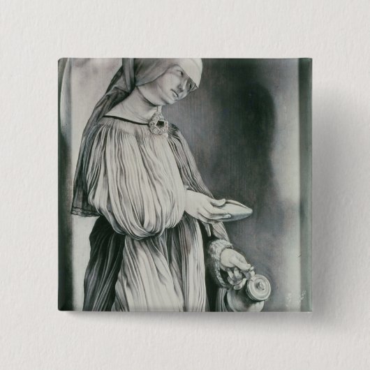 St. Elizabeth Vierkante Button 5,1 Cm (Voorkant)