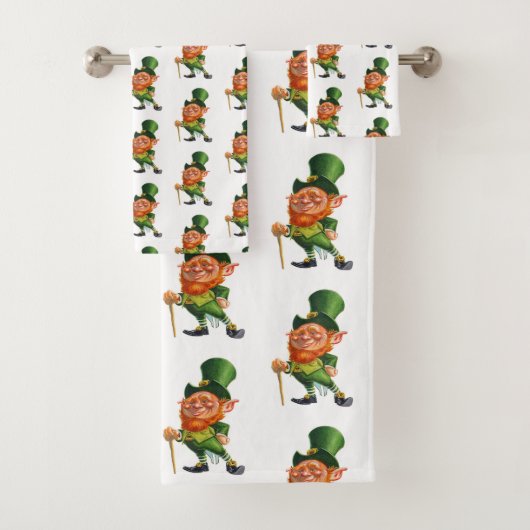 ST. Ensemble de serviettes LEPRECHAUN JOUR DE PATR (En situation)