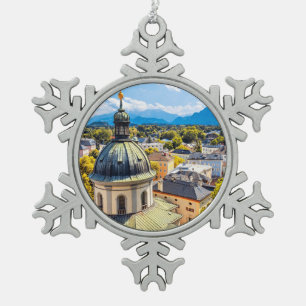 St. Erhardkerk, Salzburg, Oostenrijk, Tin Sneeuwvlok Ornament