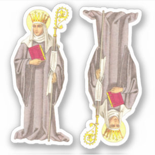 St. Etheldreda (Audrey) (P 003) - 2-up Contour Sticker