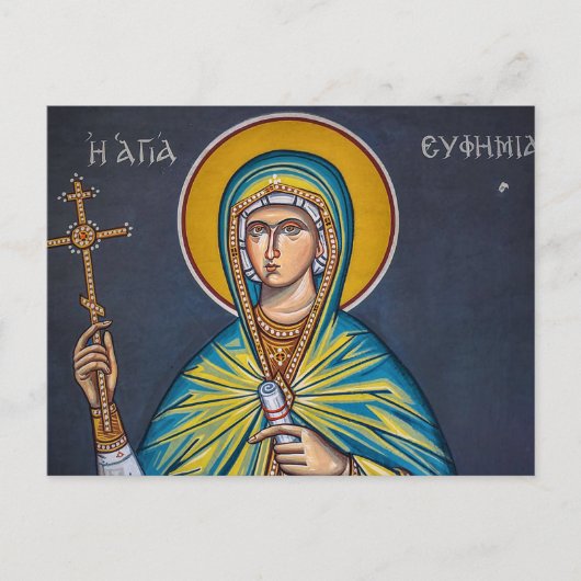 St. Euphemia Orthodox Christelijk Icoon Briefkaart (Voorkant)