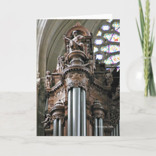 St Eustache organ greeting card Kaart