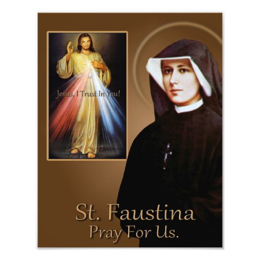 ST FAUSTINA FOTO AFDRUK (Voorkant)