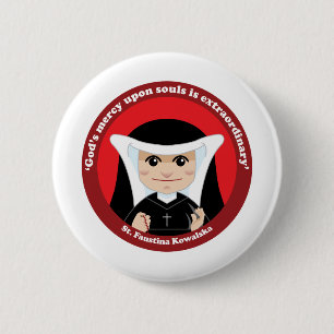 St. Faustina Kowalska Ronde Button 5,7 Cm