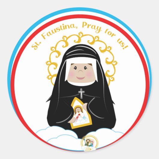 St. Faustina Sticker (Voorkant)