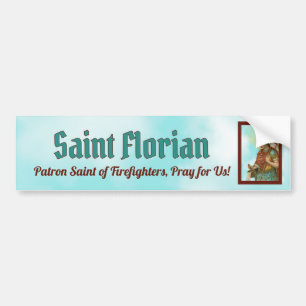St. Florian met Bucket (Clear Skies; M 019) Bumpersticker