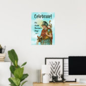 St. Florian met Bucket (Clear Skies; M 019) Poster (Thuiskantoor)