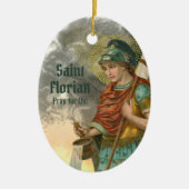 St. Florian met Bucket (Rook; M 019) Keramisch Ornament (Voorkant)
