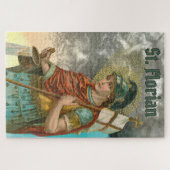 St. Florian met Bucket (Rook; M 019) Legpuzzel (Horizontaal)