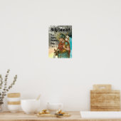 St. Florian met Bucket (Rook; M 019) Poster (Keuken)