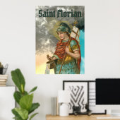 St. Florian met Bucket (Rook; M 019) Poster (Thuiskantoor)