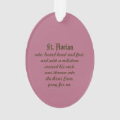 St. Florian of Lorch (PM 03) Acryl Ornament (achterkant)