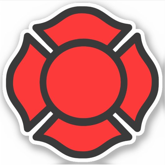 St. Florian's Cross 1-UP Sticker (Voorkant)