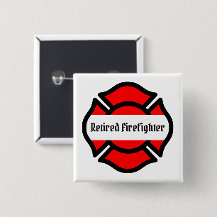 St. Florians kruis Vierkante Button 5,1 Cm