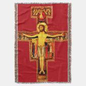 St Frances of Assisi San Damiano Crucifix Blanket Deken (Voorkant Verticaal)