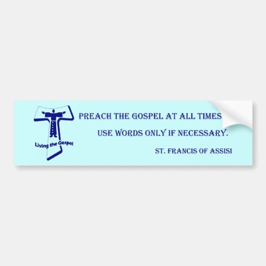 St Francis Bumpersticker (Voorkant)