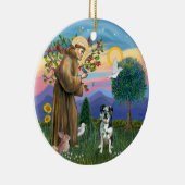 St Francis - Catahoula Leopard Dog Keramisch Ornament (Rechts)