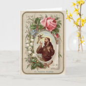 St Francis de la carte de voeux d'Assisi w/prayer (Fleur jaune)