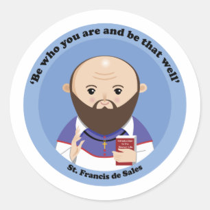 St. Francis de Sales Ronde Sticker