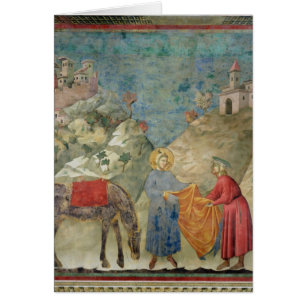 St Francis donne son manteau à un étranger
